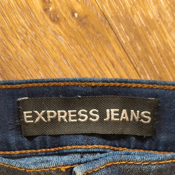 Express Deep Blue Skinny Jeans - Picture 2 of 4
